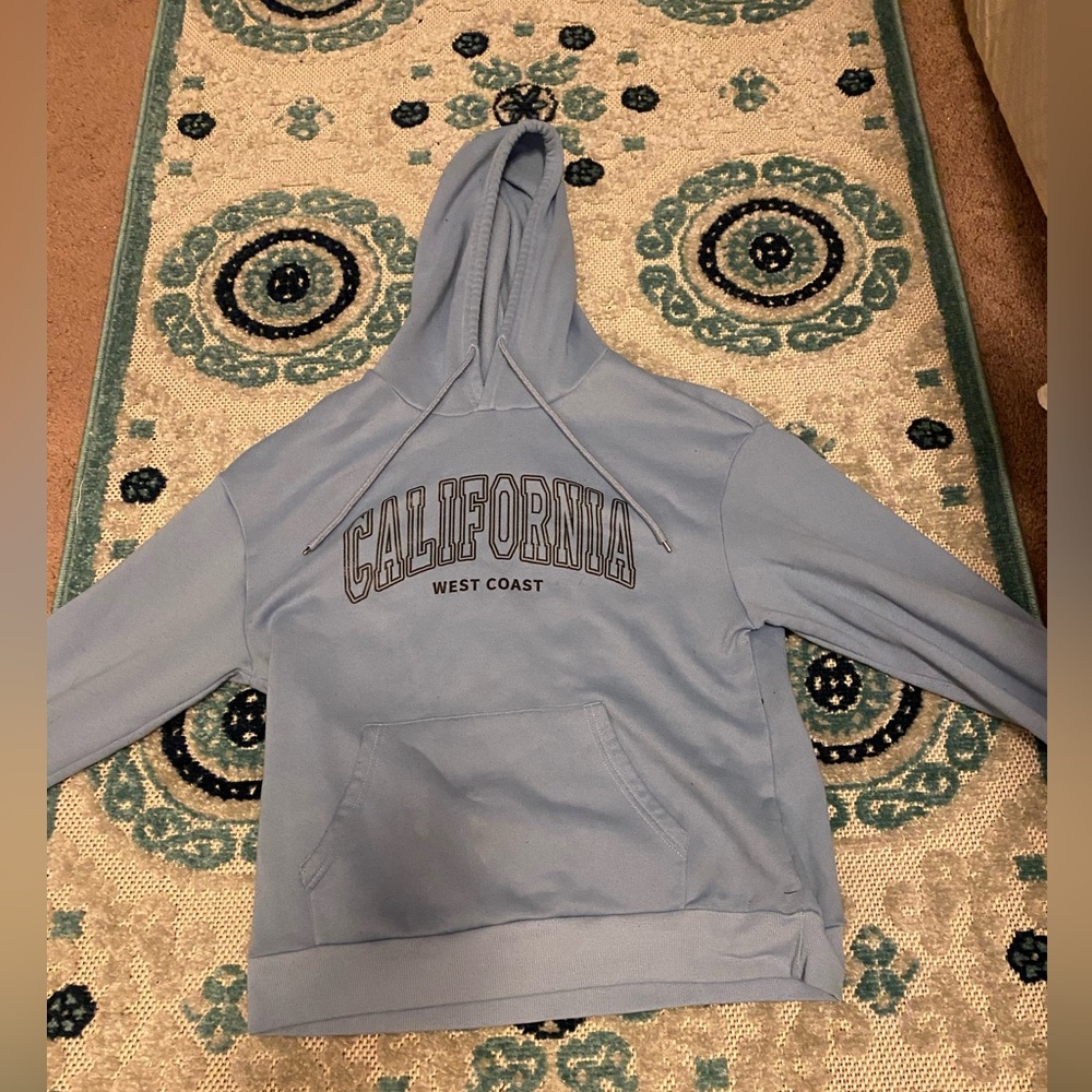 California West Coast Hoodie in Baby Blue !
